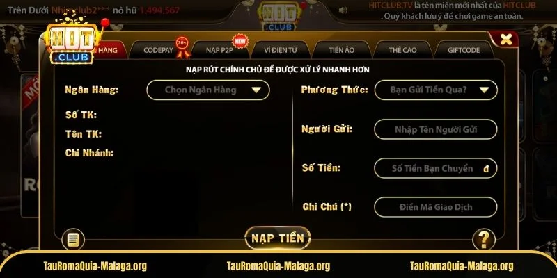 Nạp tiền Hitclub